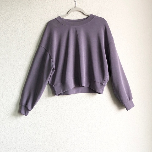 lululemon athletica Tops - Lululemon Softstreme Perfectly Oversized Cropped Crew Pullover